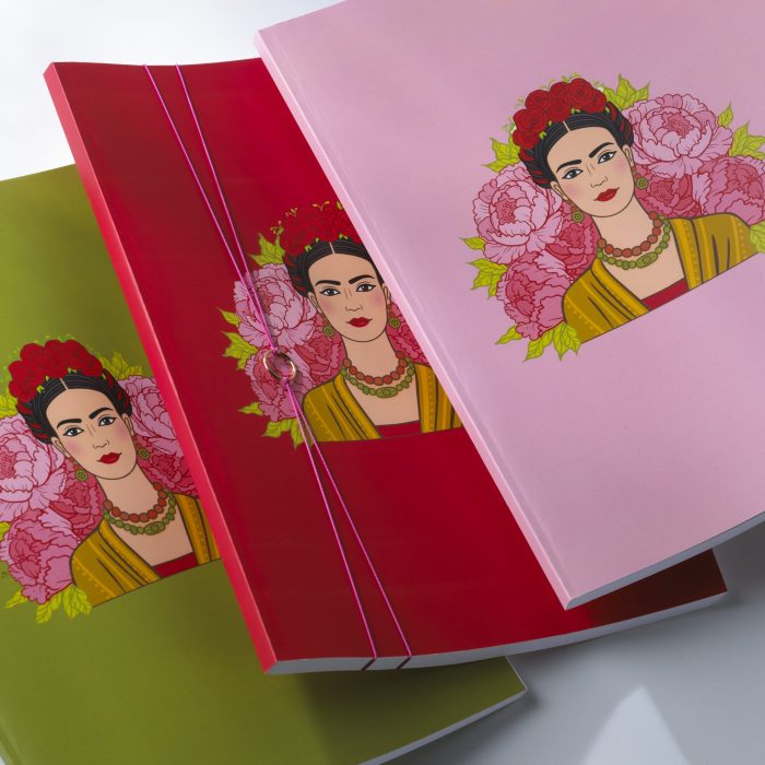A4 Notitieboek Frida Kahlo Roze Gelijnd - Afbeelding 4