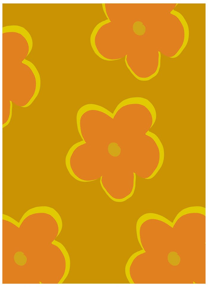 A4 Notitieboek Bloemen Geel Gelijnd