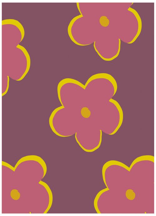 A4 Notitieboek Bloemen Paars Gelijnd