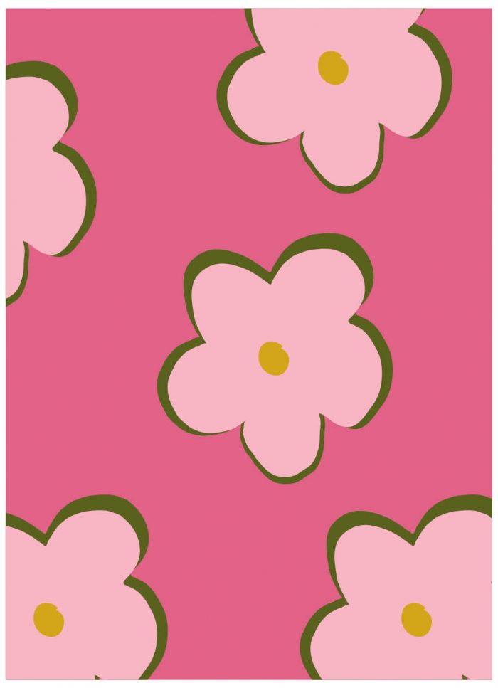 A4 Notitieboek Bloemen Roze Gelijnd
