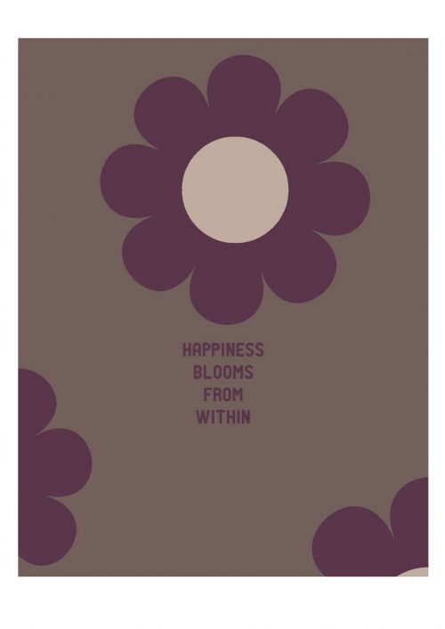 Notitieboek Bloem Happiness Bordeaux Rood Gelijnd