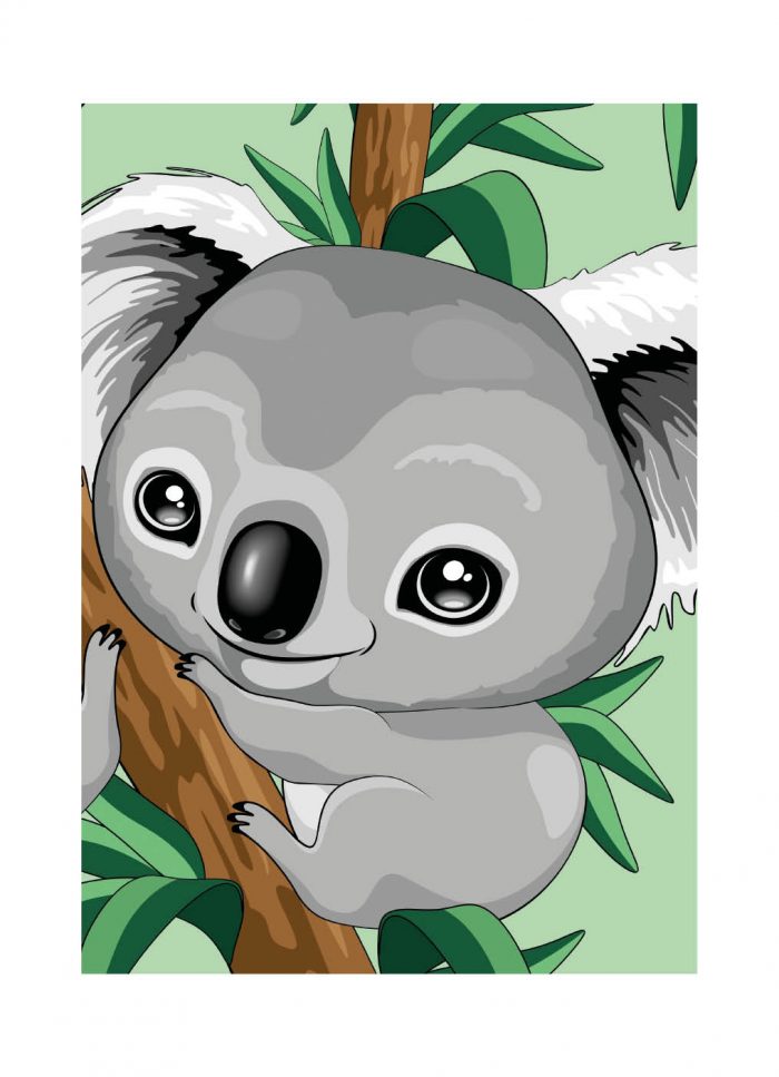 Notitieboek Grande Koala Groen Gelijnd