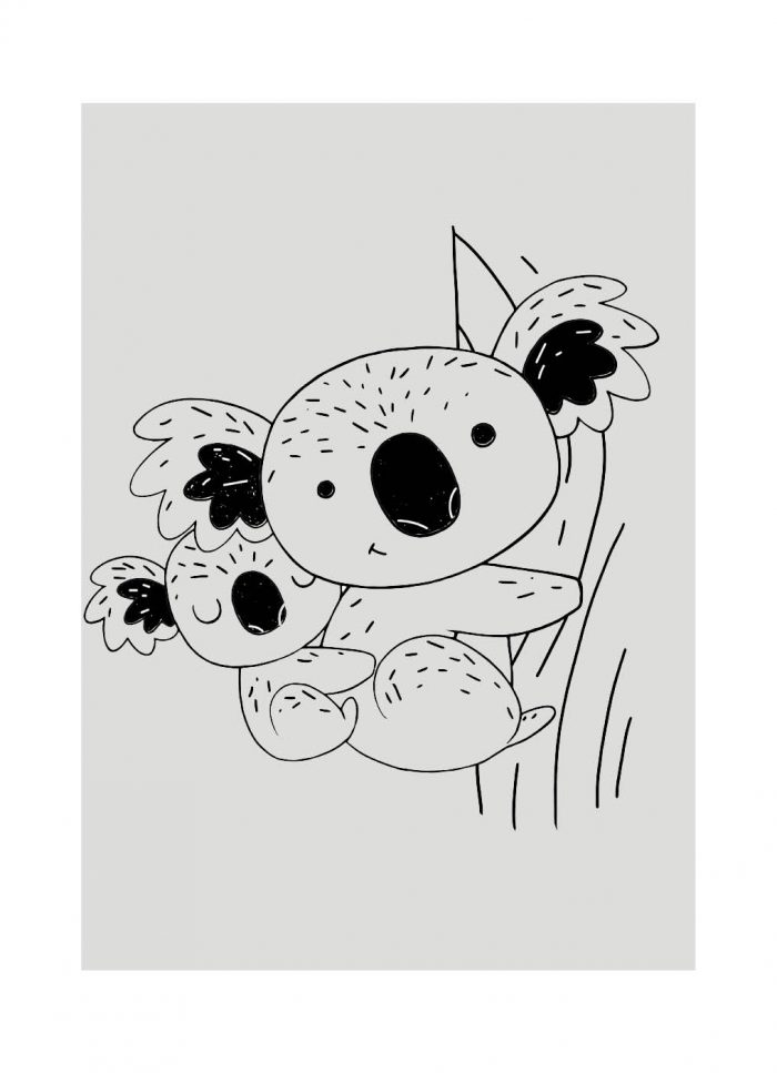 Notitieboek Grande Koala Grijs Gelijnd