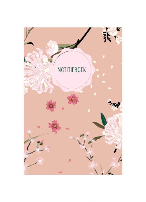 A5 Notitieboek Japans Roze Gelijnd