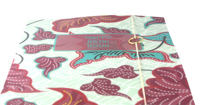 A4 Notitieboek Batik Classic Turquoise Gelijnd - Afbeelding 4