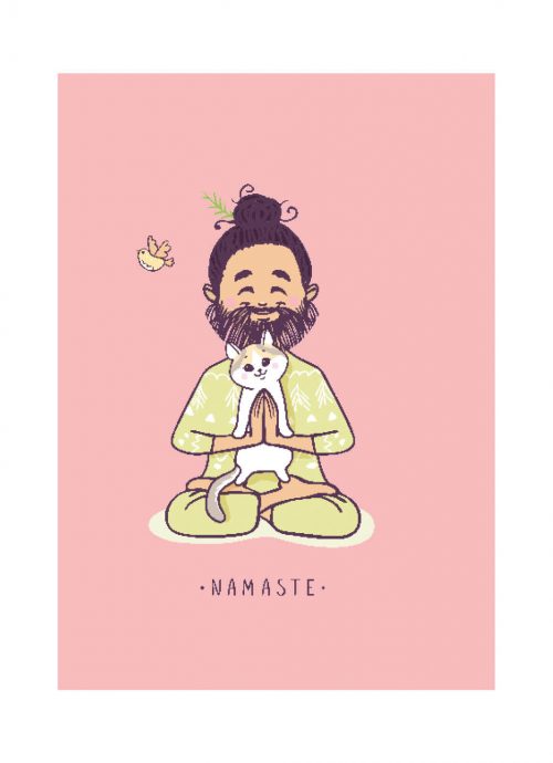 Notitieboek Grande Yoga Man Roze