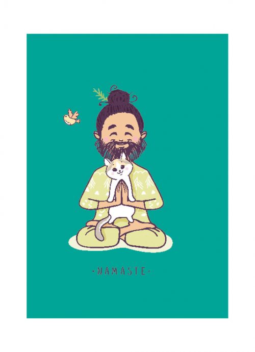 Notitieboek Grande Yoga Man Zeegroen