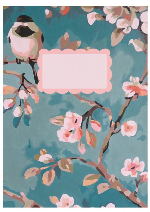 A4 Notitieboek Bloemen Vogels Gelijnd
