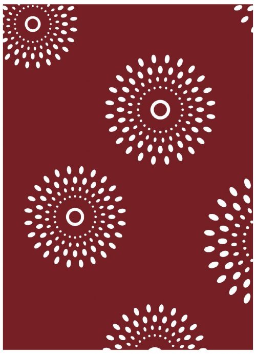 A4 Notitieboek Batik Cirkels Donker Bruin Gelijnd