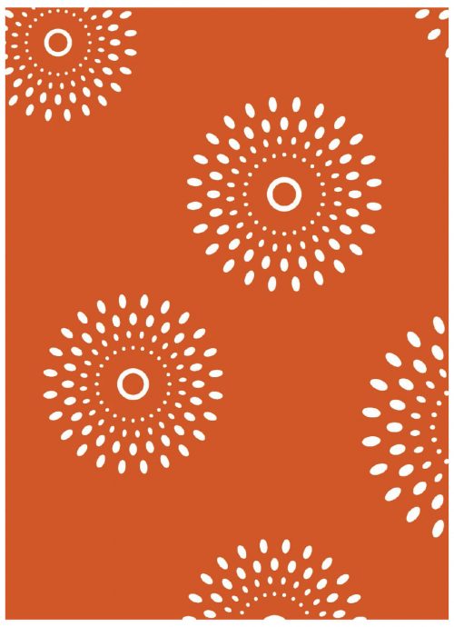 A4 Notitieboek Batik Cirkels Bruin Rood Gelijnd