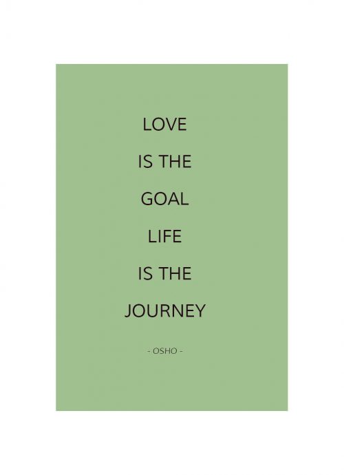 A5 Notitieboek Quote Osho Groen Gelijnd