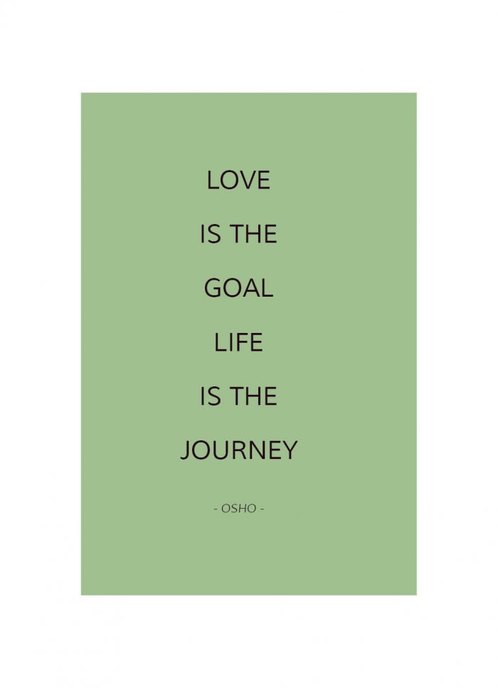 A5 Notitieboek Quote Osho Groen Gelijnd