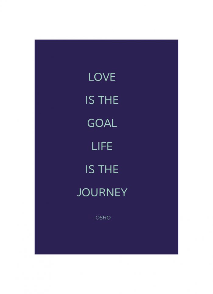 A5 Notitieboek Quote Osho Paars Gelijnd