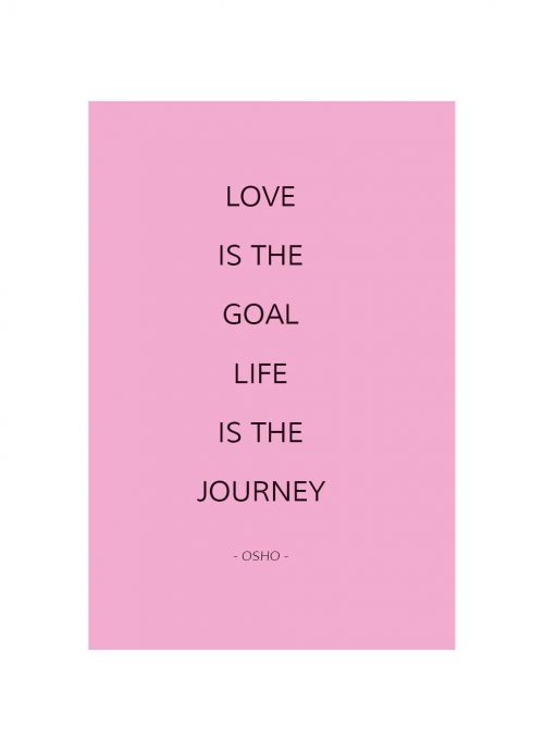 A5 Notitieboek Quote Osho Roze Gelijnd