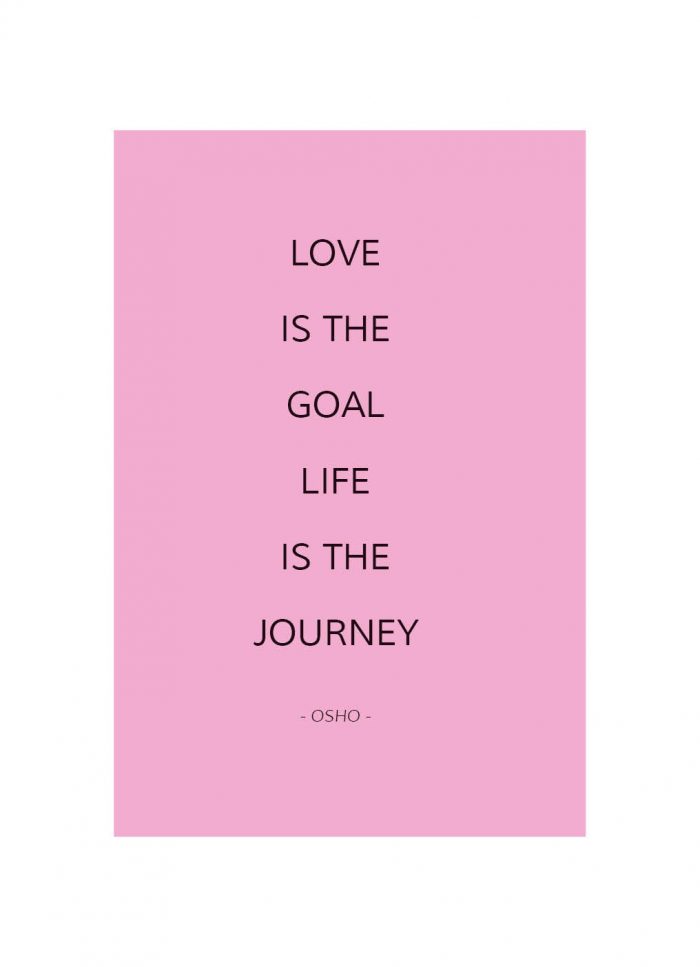 A5 Notitieboek Quote Osho Roze Gelijnd