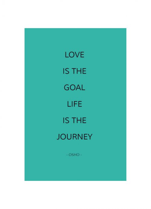 A5 Notitieboek Quote Osho Turquoise Gelijnd