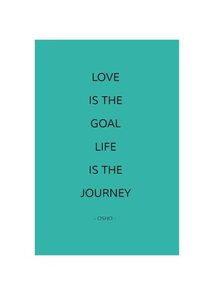 A5 Notitieboek Quote Osho Turquoise Gelijnd