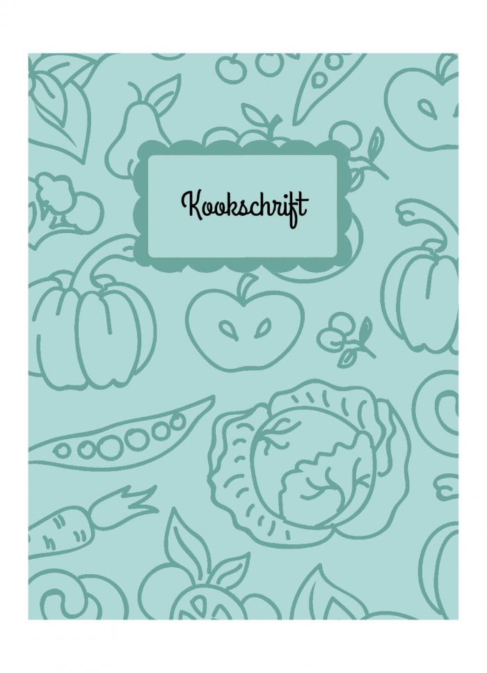 Kookschrift Receptenboek Licht Blauw