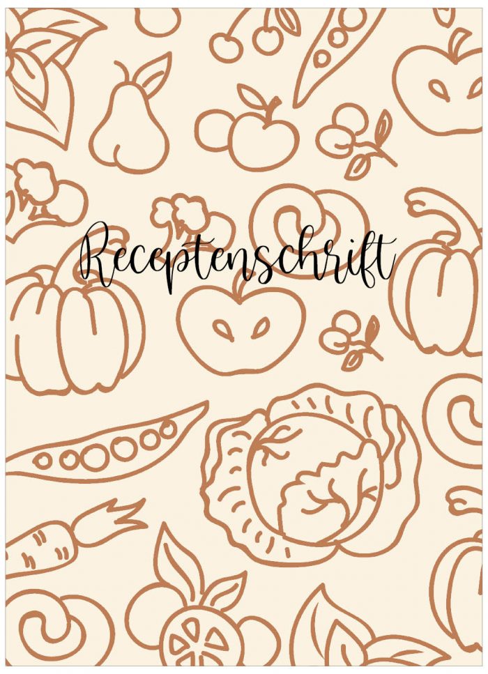 Kookschrift Receptenboek Bruin Crème