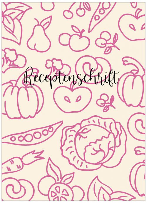 Kookschrift Receptenboek Paars Crème