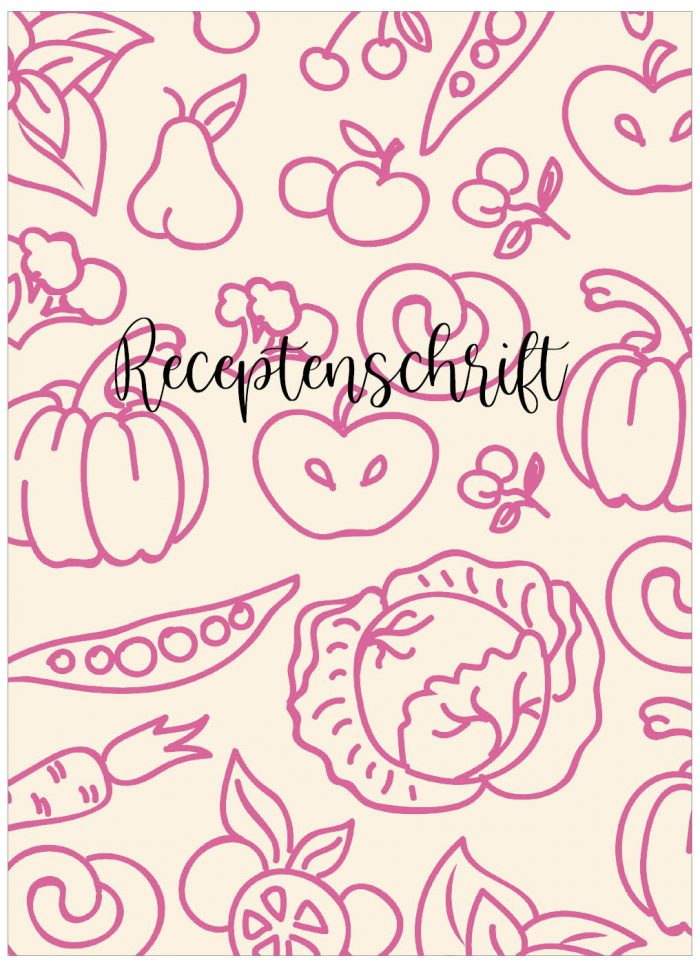 Kookschrift Receptenboek Paars Crème