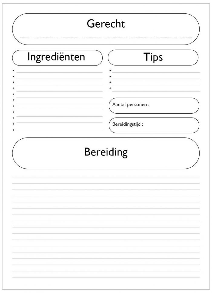Kookschrift Receptenboek Bruin Crème - Afbeelding 2