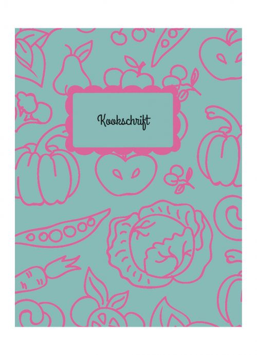 Kookschrift Receptenboek Turquoise Roze