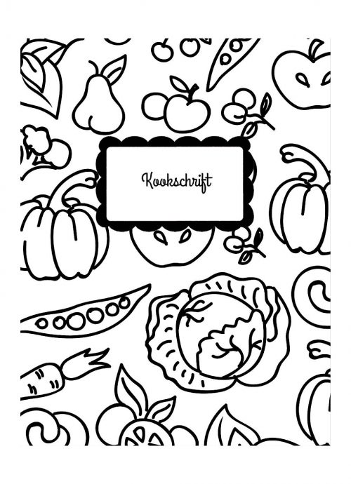 Kookschrift Receptenboek Zwart Wit
