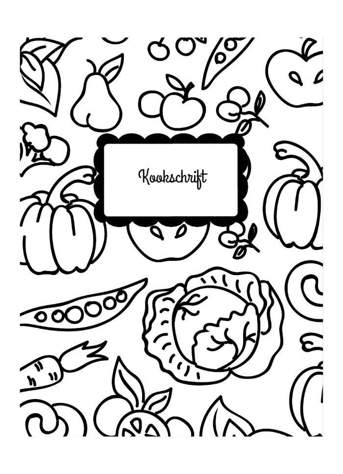 Kookschrift Receptenboek Zwart Wit