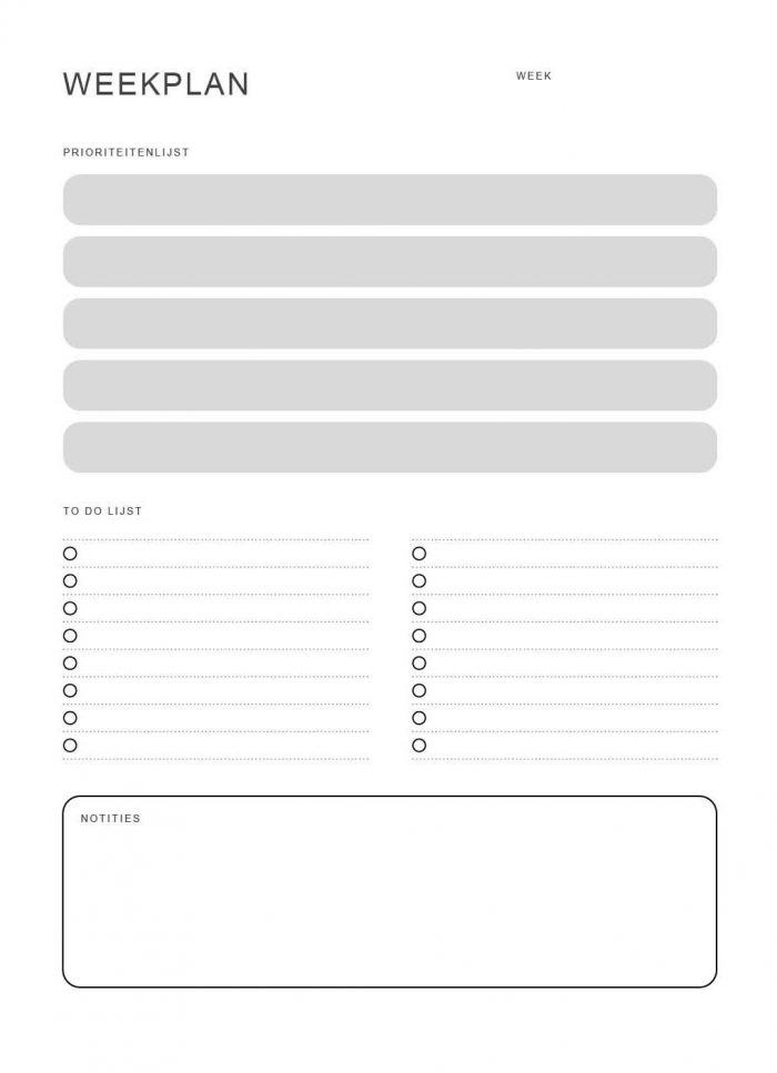 A4 Planner Retro Zwart Wit - Afbeelding 3