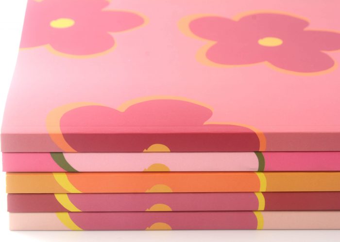 A4 Notitieboek Bloemen Geel Gelijnd - Afbeelding 3