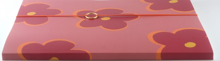 A4 Notitieboek Bloemen Rood Gelijnd - Afbeelding 3