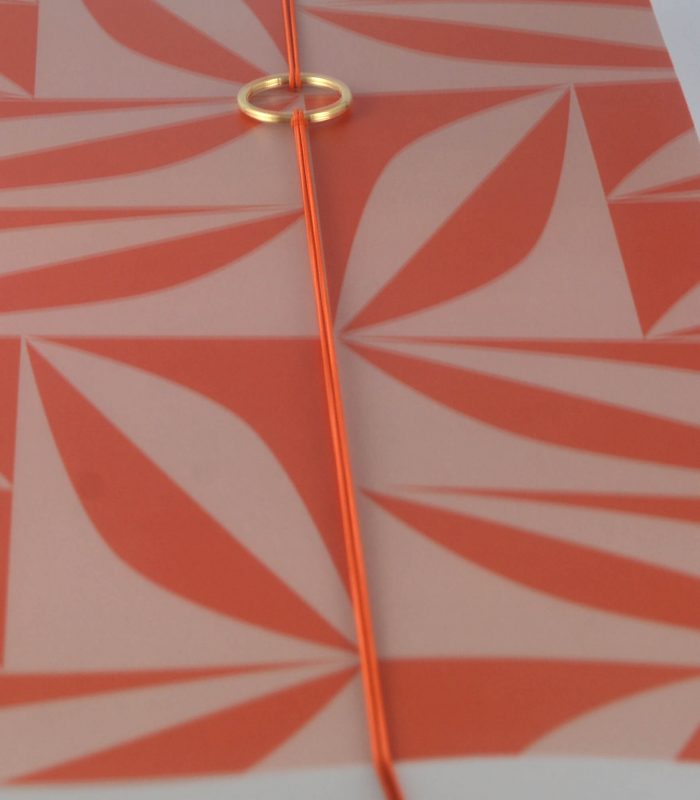 A4 Notitieboek Patroon Oranje Roze Gelijnd - Afbeelding 3