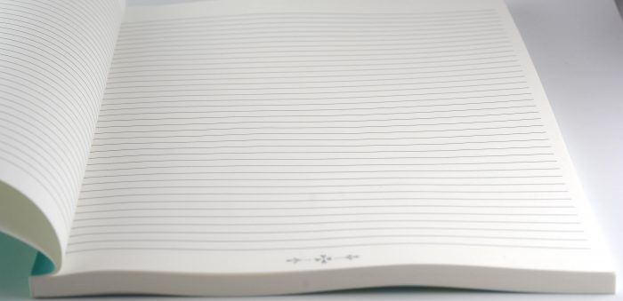A4 Notitieboek Patroon Geel Crème Gelijnd - Afbeelding 3