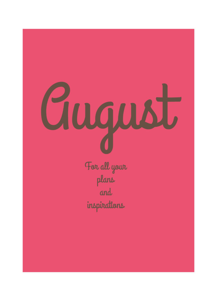 Dagboek maand augustus