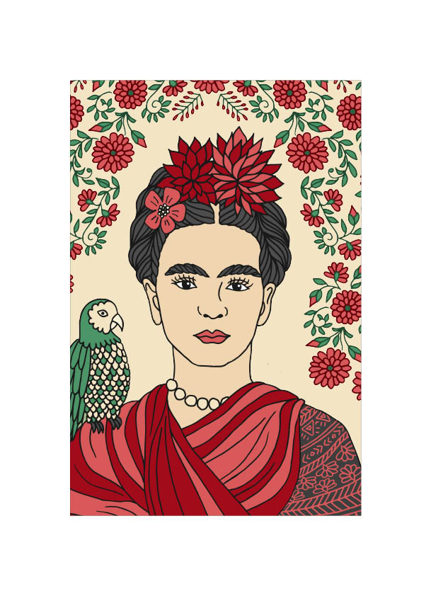 notitieboek Frida Kahlo beige
