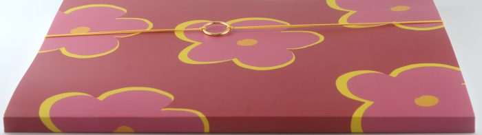 A4 Notitieboek Bloemen Rood Gelijnd - Afbeelding 3