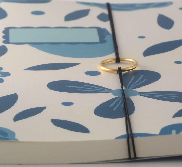Notitieboek Grande Bloemen Blauw Gelijnd - Afbeelding 4