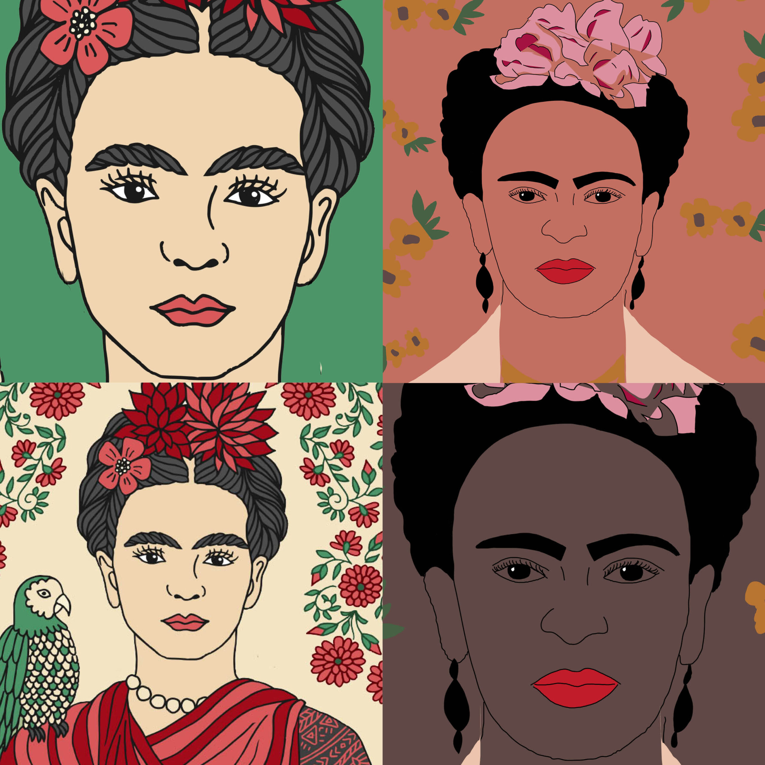 Happybook-custom-notebook-gepersonaliseerd-notiteboek-prints-frida-kahlo-800