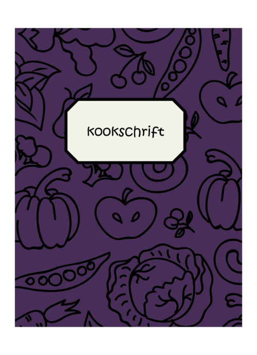 Kookschrift Receptenboek Zwart Paars