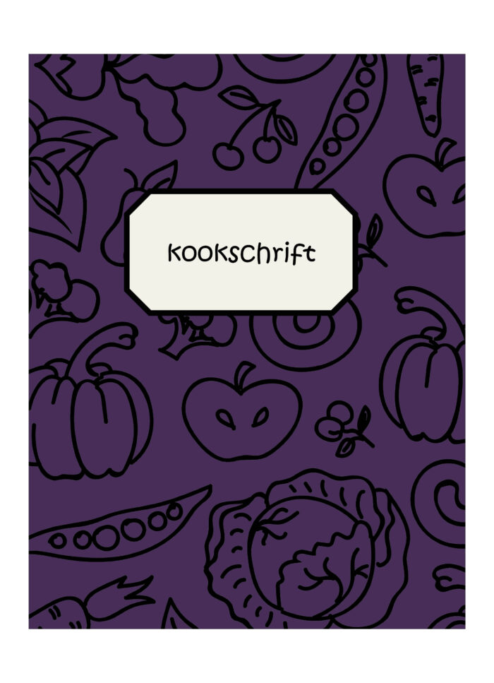 Kookschrift Receptenboek Zwart Paars