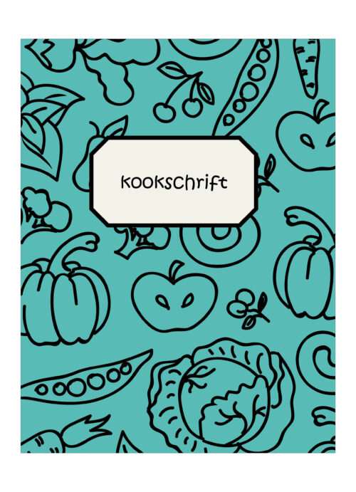 Kookschrift vol Culinaire creativiteit in turquoise en zwart