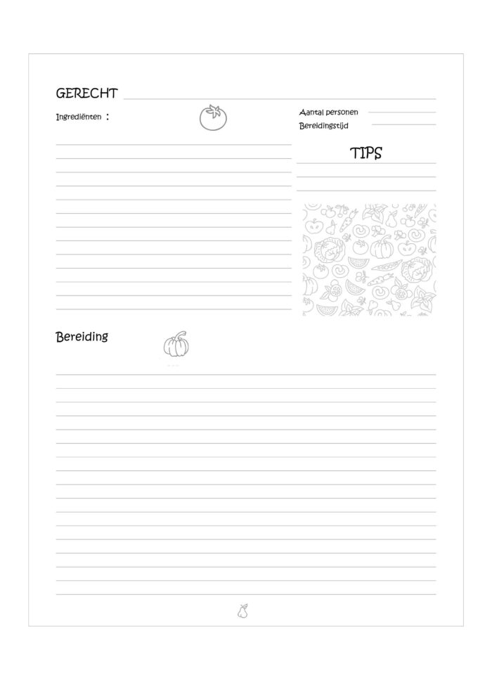Kookschrift Receptenboek Zwart Paars - Afbeelding 5