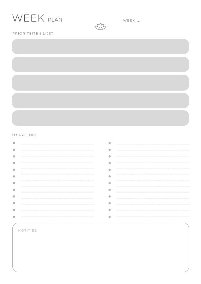 Softcover weekplanner tegeltjes patroon roze geel - Afbeelding 3