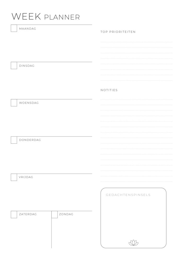 Softcover weekplanner tegeltjes patroon roze geel - Afbeelding 2