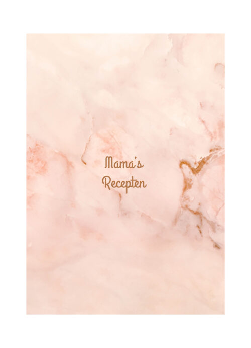 Mama's Recepten Boek Marmer Roze
