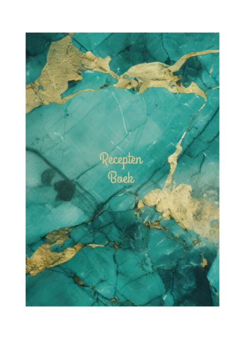 Recepten Boek Marmer Turquoise