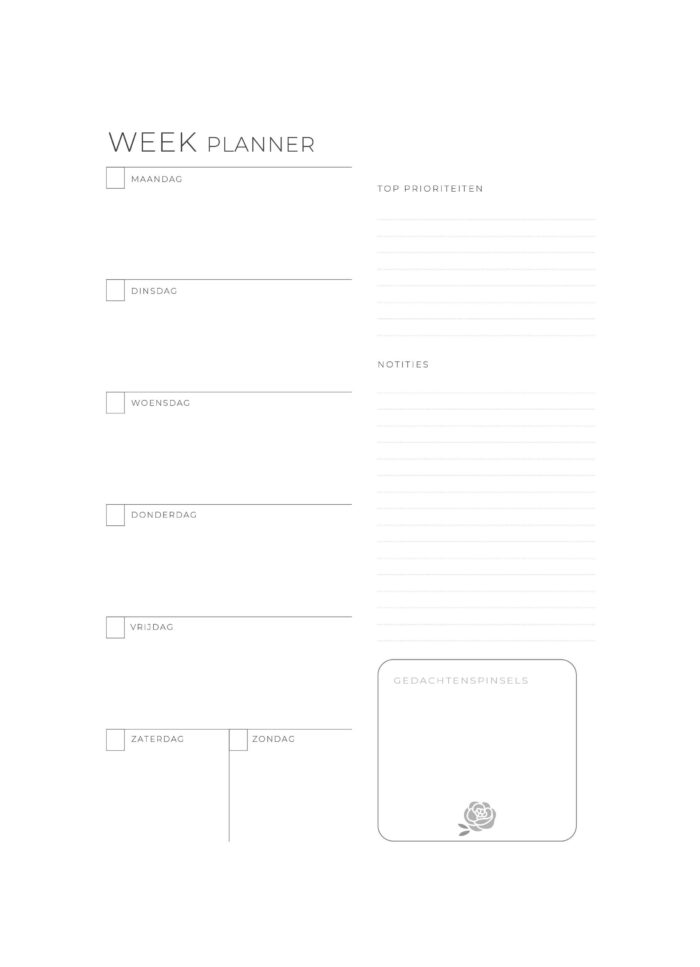 Planner Frida Kahlo Roosjes Roze - Afbeelding 5