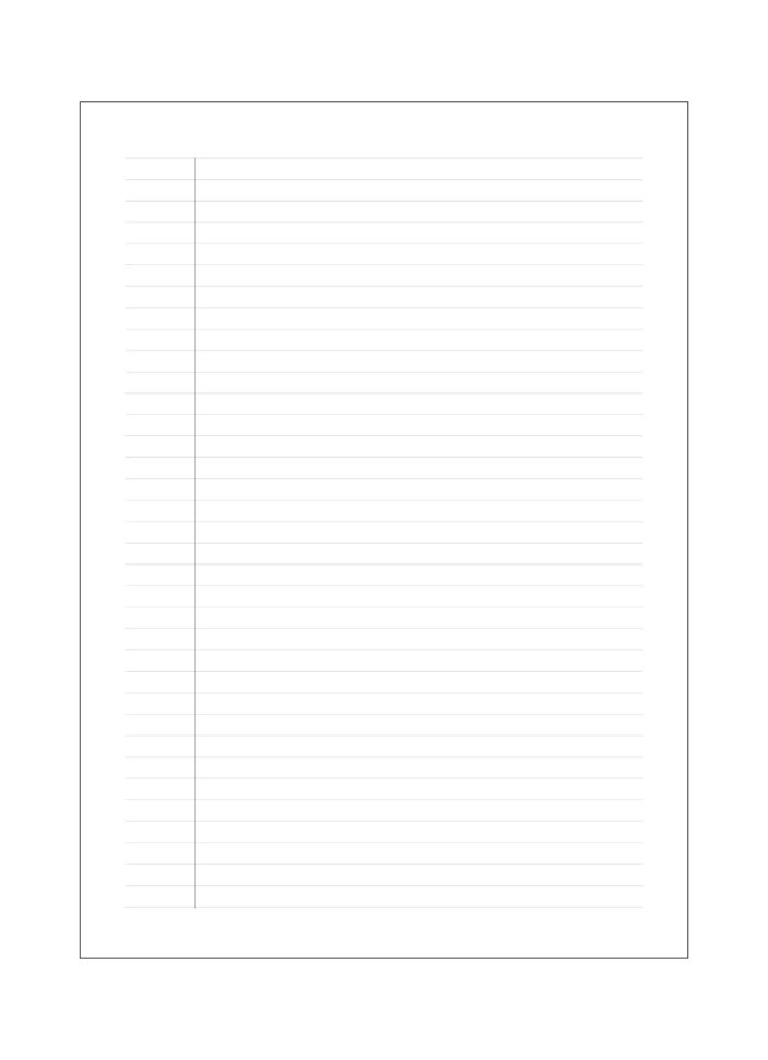 Gelinieerde pagina's in een composition notebook